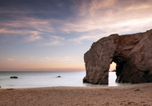 Rock gate near Port Blanc, Quiberon Peninsula, Brittany Rock gate near Port Blanc, Quiberon Peninsula, Brittany